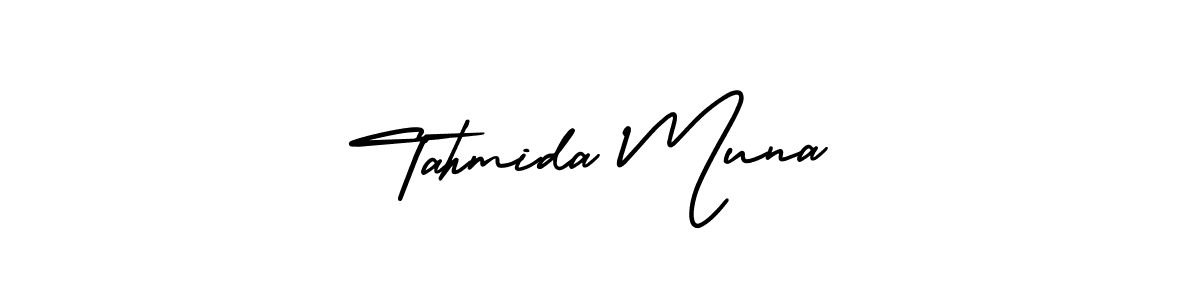 See photos of Tahmida Muna official signature by Spectra . Check more albums & portfolios. Read reviews & check more about AmerikaSignatureDemo-Regular font. Tahmida Muna signature style 3 images and pictures png