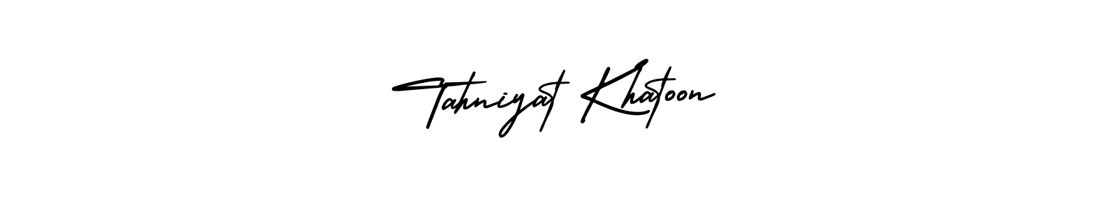 Also You can easily find your signature by using the search form. We will create Tahniyat Khatoon name handwritten signature images for you free of cost using AmerikaSignatureDemo-Regular sign style. Tahniyat Khatoon signature style 3 images and pictures png