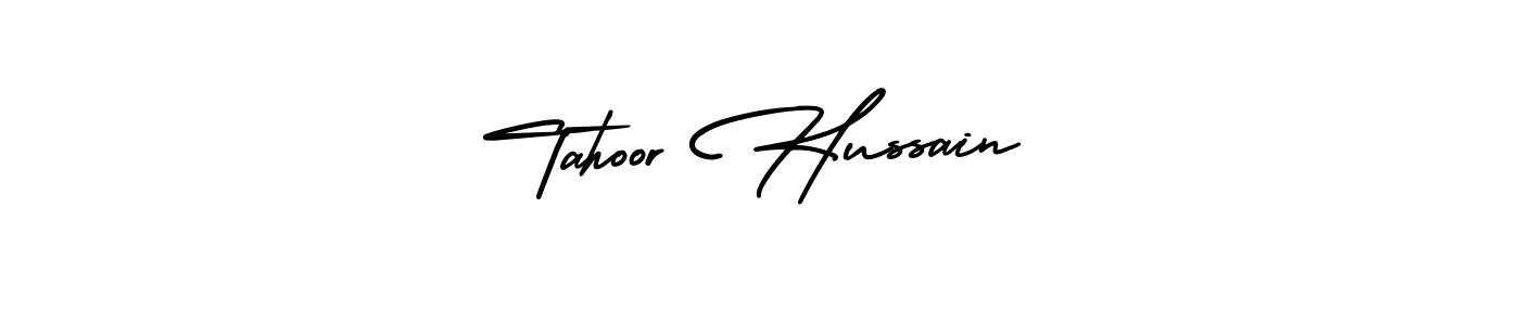 Create a beautiful signature design for name Tahoor Hussain. With this signature (AmerikaSignatureDemo-Regular) fonts, you can make a handwritten signature for free. Tahoor Hussain signature style 3 images and pictures png