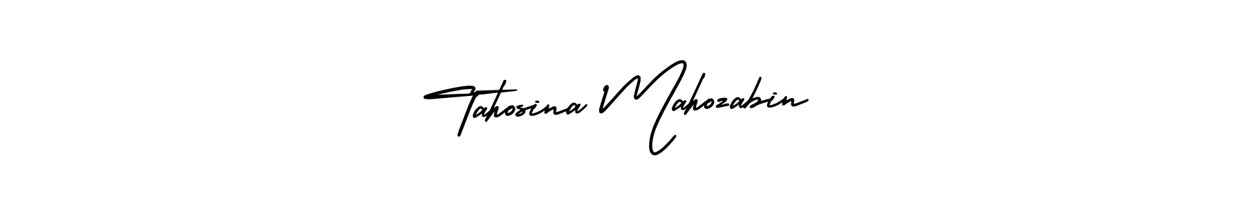 How to make Tahosina Mahozabin signature? AmerikaSignatureDemo-Regular is a professional autograph style. Create handwritten signature for Tahosina Mahozabin name. Tahosina Mahozabin signature style 3 images and pictures png