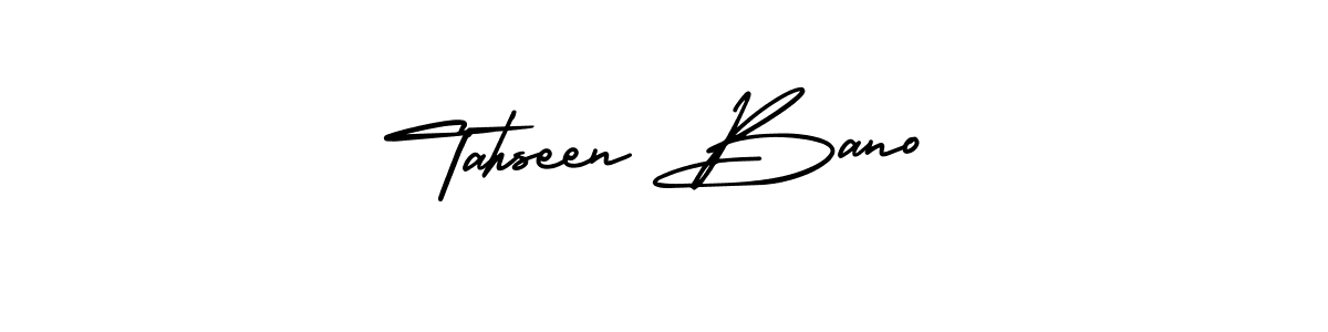 How to Draw Tahseen Bano signature style? AmerikaSignatureDemo-Regular is a latest design signature styles for name Tahseen Bano. Tahseen Bano signature style 3 images and pictures png