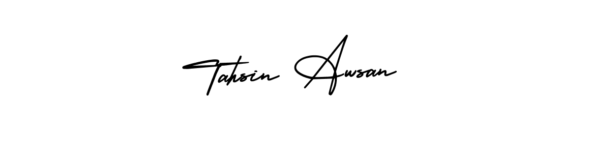 Make a short Tahsin Awsan signature style. Manage your documents anywhere anytime using AmerikaSignatureDemo-Regular. Create and add eSignatures, submit forms, share and send files easily. Tahsin Awsan signature style 3 images and pictures png