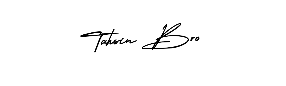 How to make Tahsin Bro name signature. Use AmerikaSignatureDemo-Regular style for creating short signs online. This is the latest handwritten sign. Tahsin Bro signature style 3 images and pictures png