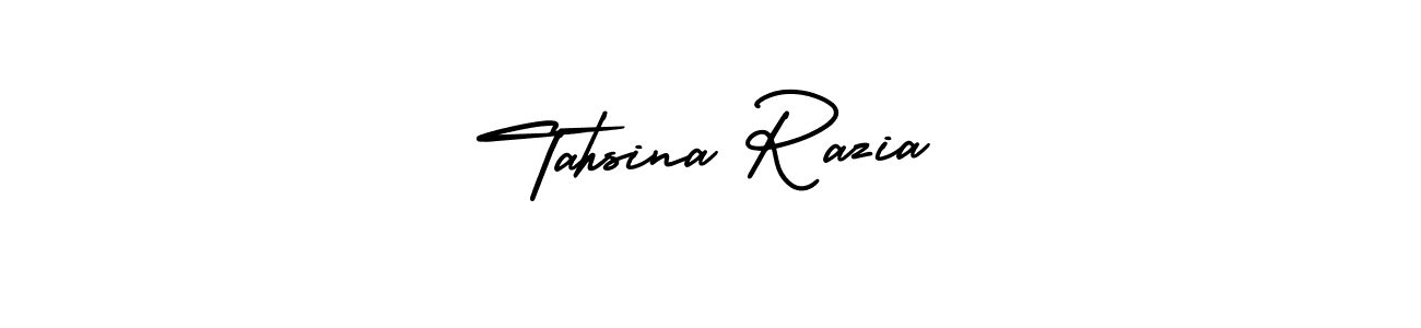 Make a short Tahsina Razia signature style. Manage your documents anywhere anytime using AmerikaSignatureDemo-Regular. Create and add eSignatures, submit forms, share and send files easily. Tahsina Razia signature style 3 images and pictures png
