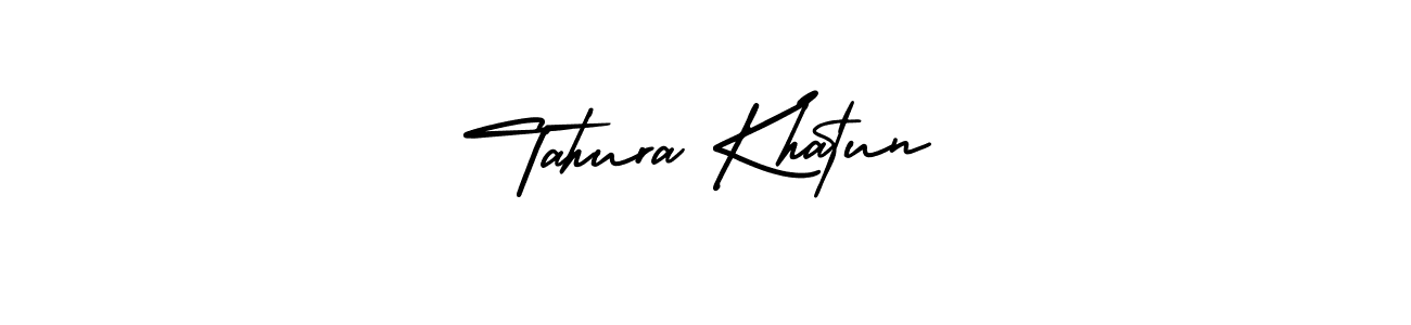Also You can easily find your signature by using the search form. We will create Tahura Khatun name handwritten signature images for you free of cost using AmerikaSignatureDemo-Regular sign style. Tahura Khatun signature style 3 images and pictures png