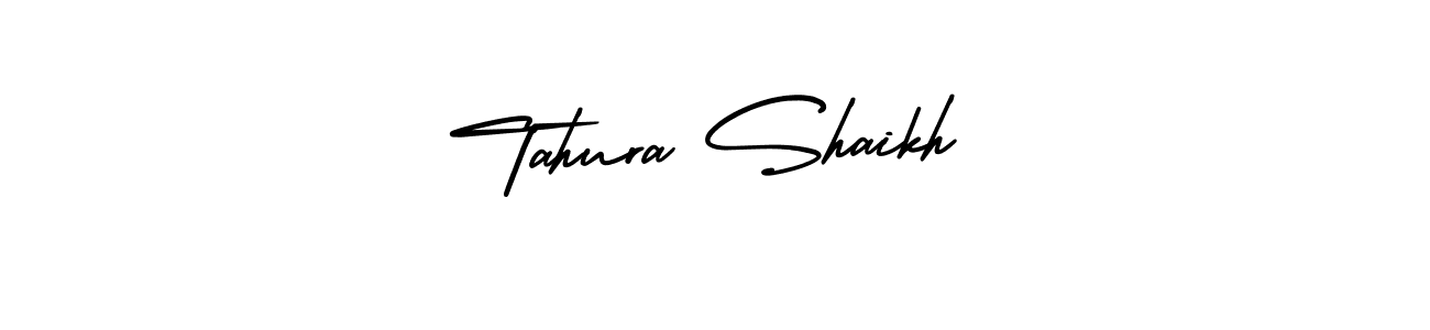 Tahura Shaikh stylish signature style. Best Handwritten Sign (AmerikaSignatureDemo-Regular) for my name. Handwritten Signature Collection Ideas for my name Tahura Shaikh. Tahura Shaikh signature style 3 images and pictures png