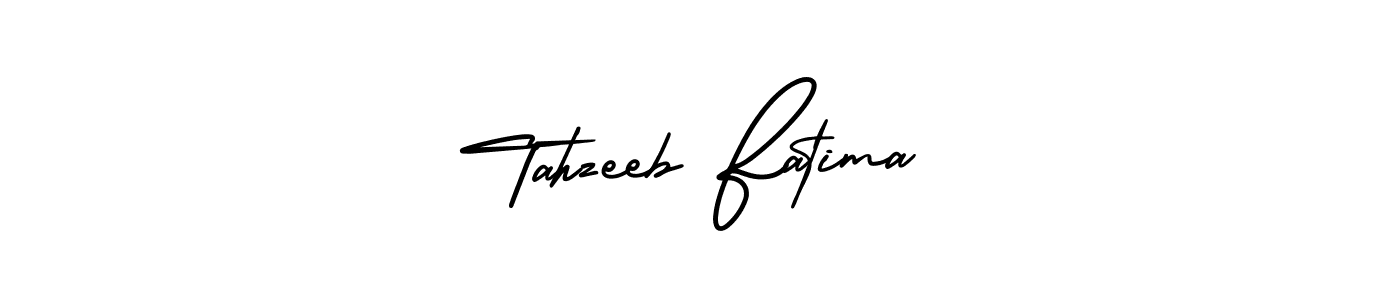 Make a beautiful signature design for name Tahzeeb Fatima. With this signature (AmerikaSignatureDemo-Regular) style, you can create a handwritten signature for free. Tahzeeb Fatima signature style 3 images and pictures png