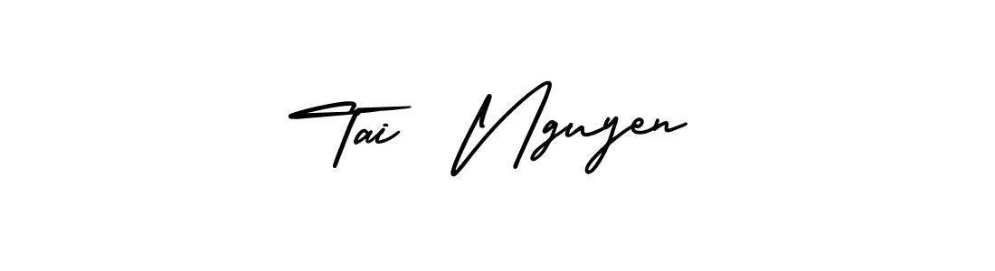 Make a beautiful signature design for name Tai  Nguyen. With this signature (AmerikaSignatureDemo-Regular) style, you can create a handwritten signature for free. Tai  Nguyen signature style 3 images and pictures png