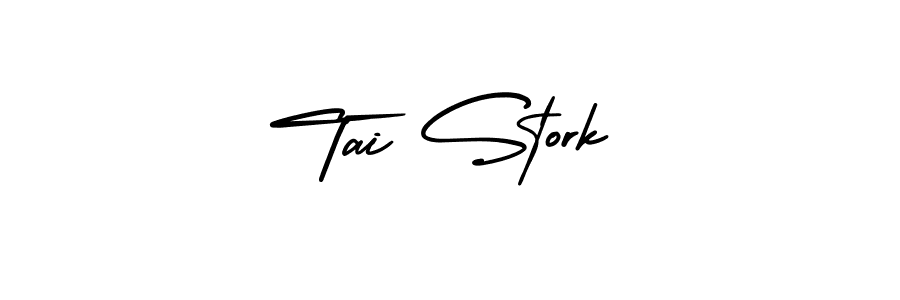 The best way (AmerikaSignatureDemo-Regular) to make a short signature is to pick only two or three words in your name. The name Tai Stork include a total of six letters. For converting this name. Tai Stork signature style 3 images and pictures png
