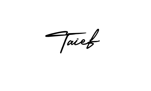 How to make Taief name signature. Use AmerikaSignatureDemo-Regular style for creating short signs online. This is the latest handwritten sign. Taief signature style 3 images and pictures png