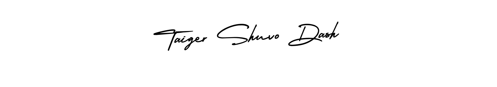 The best way (AmerikaSignatureDemo-Regular) to make a short signature is to pick only two or three words in your name. The name Taiger Shuvo Dash include a total of six letters. For converting this name. Taiger Shuvo Dash signature style 3 images and pictures png