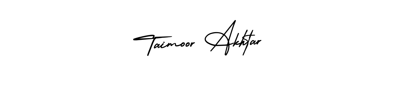 Taimoor Akhtar stylish signature style. Best Handwritten Sign (AmerikaSignatureDemo-Regular) for my name. Handwritten Signature Collection Ideas for my name Taimoor Akhtar. Taimoor Akhtar signature style 3 images and pictures png