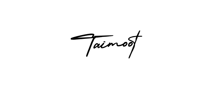 How to make Taimoot name signature. Use AmerikaSignatureDemo-Regular style for creating short signs online. This is the latest handwritten sign. Taimoot signature style 3 images and pictures png
