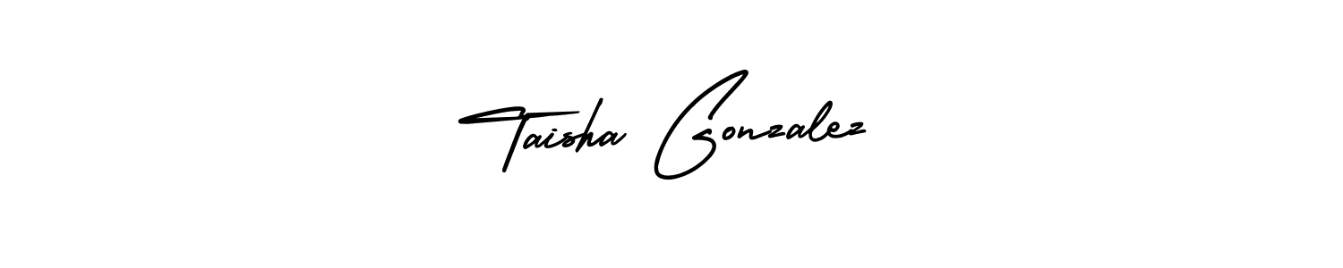 How to make Taisha Gonzalez signature? AmerikaSignatureDemo-Regular is a professional autograph style. Create handwritten signature for Taisha Gonzalez name. Taisha Gonzalez signature style 3 images and pictures png