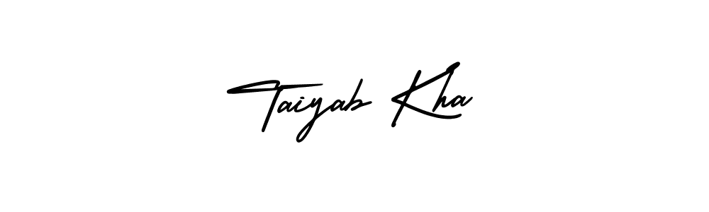 Taiyab Kha stylish signature style. Best Handwritten Sign (AmerikaSignatureDemo-Regular) for my name. Handwritten Signature Collection Ideas for my name Taiyab Kha. Taiyab Kha signature style 3 images and pictures png