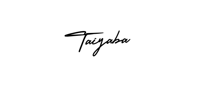 The best way (AmerikaSignatureDemo-Regular) to make a short signature is to pick only two or three words in your name. The name Taiyaba include a total of six letters. For converting this name. Taiyaba signature style 3 images and pictures png