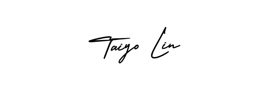 Make a beautiful signature design for name Taiyo Lin. With this signature (AmerikaSignatureDemo-Regular) style, you can create a handwritten signature for free. Taiyo Lin signature style 3 images and pictures png