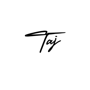 Taj stylish signature style. Best Handwritten Sign (AmerikaSignatureDemo-Regular) for my name. Handwritten Signature Collection Ideas for my name Taj. Taj signature style 3 images and pictures png