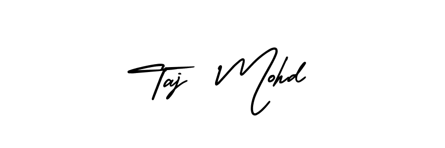 Similarly AmerikaSignatureDemo-Regular is the best handwritten signature design. Signature creator online .You can use it as an online autograph creator for name Taj  Mohd. Taj  Mohd signature style 3 images and pictures png