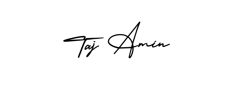 Design your own signature with our free online signature maker. With this signature software, you can create a handwritten (AmerikaSignatureDemo-Regular) signature for name Taj Amin. Taj Amin signature style 3 images and pictures png