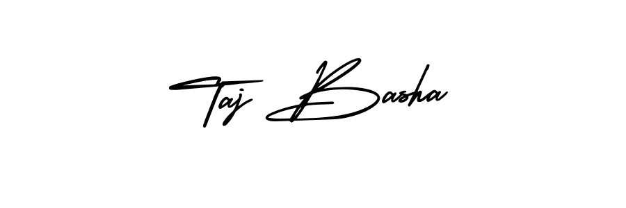 You should practise on your own different ways (AmerikaSignatureDemo-Regular) to write your name (Taj Basha) in signature. don't let someone else do it for you. Taj Basha signature style 3 images and pictures png