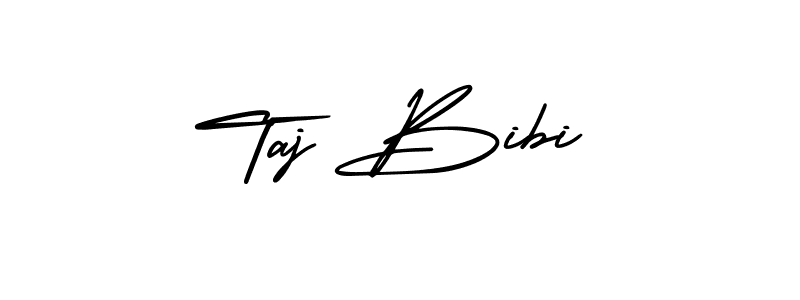 How to make Taj Bibi name signature. Use AmerikaSignatureDemo-Regular style for creating short signs online. This is the latest handwritten sign. Taj Bibi signature style 3 images and pictures png