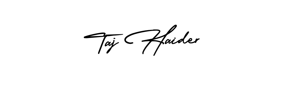 Taj Haider stylish signature style. Best Handwritten Sign (AmerikaSignatureDemo-Regular) for my name. Handwritten Signature Collection Ideas for my name Taj Haider. Taj Haider signature style 3 images and pictures png