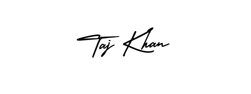 How to make Taj Khan name signature. Use AmerikaSignatureDemo-Regular style for creating short signs online. This is the latest handwritten sign. Taj Khan signature style 3 images and pictures png