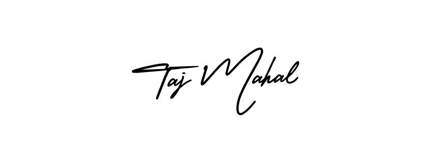 The best way (AmerikaSignatureDemo-Regular) to make a short signature is to pick only two or three words in your name. The name Taj Mahal include a total of six letters. For converting this name. Taj Mahal signature style 3 images and pictures png