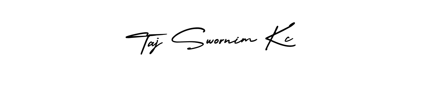 Check out images of Autograph of Taj Swornim Kc name. Actor Taj Swornim Kc Signature Style. AmerikaSignatureDemo-Regular is a professional sign style online. Taj Swornim Kc signature style 3 images and pictures png