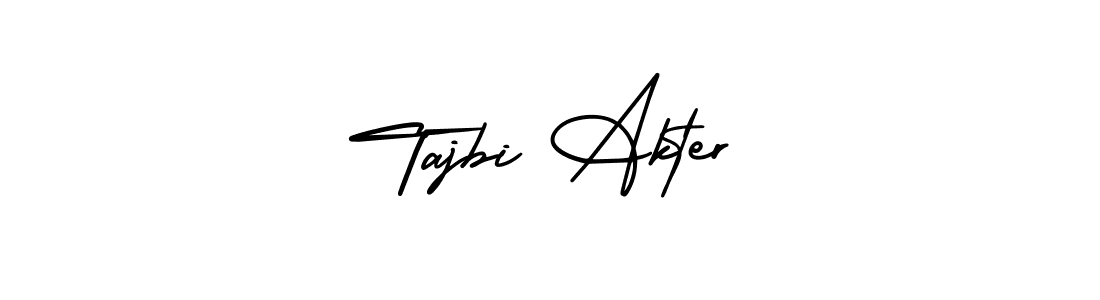 AmerikaSignatureDemo-Regular is a professional signature style that is perfect for those who want to add a touch of class to their signature. It is also a great choice for those who want to make their signature more unique. Get Tajbi Akter name to fancy signature for free. Tajbi Akter signature style 3 images and pictures png