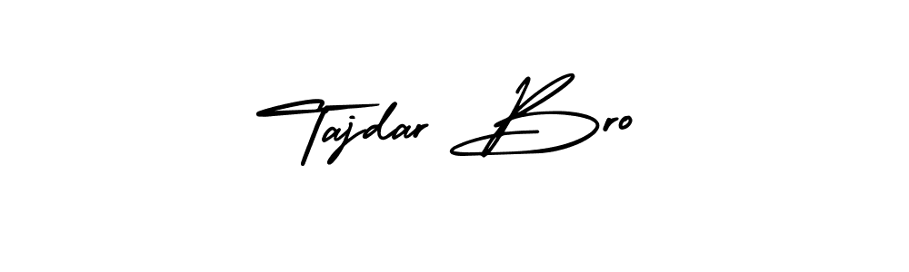 The best way (AmerikaSignatureDemo-Regular) to make a short signature is to pick only two or three words in your name. The name Tajdar Bro include a total of six letters. For converting this name. Tajdar Bro signature style 3 images and pictures png