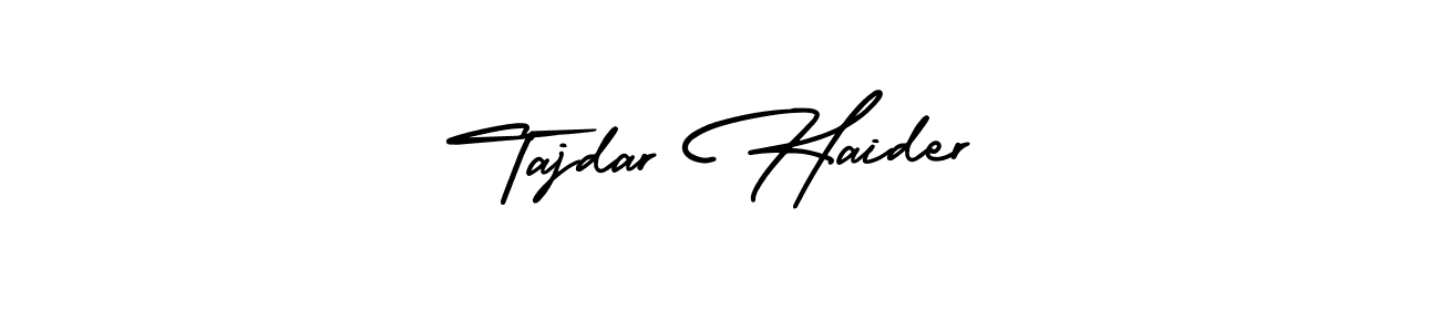 Tajdar Haider stylish signature style. Best Handwritten Sign (AmerikaSignatureDemo-Regular) for my name. Handwritten Signature Collection Ideas for my name Tajdar Haider. Tajdar Haider signature style 3 images and pictures png
