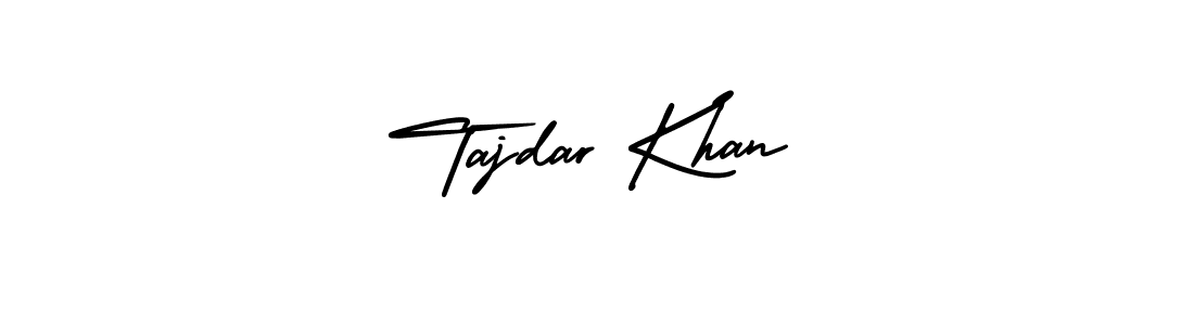 How to make Tajdar Khan name signature. Use AmerikaSignatureDemo-Regular style for creating short signs online. This is the latest handwritten sign. Tajdar Khan signature style 3 images and pictures png