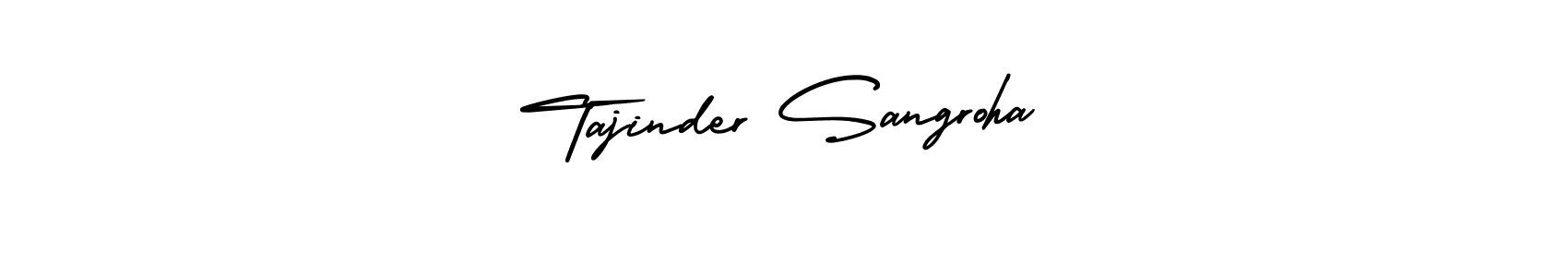How to make Tajinder Sangroha signature? AmerikaSignatureDemo-Regular is a professional autograph style. Create handwritten signature for Tajinder Sangroha name. Tajinder Sangroha signature style 3 images and pictures png
