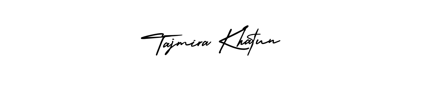 How to Draw Tajmira Khatun signature style? AmerikaSignatureDemo-Regular is a latest design signature styles for name Tajmira Khatun. Tajmira Khatun signature style 3 images and pictures png