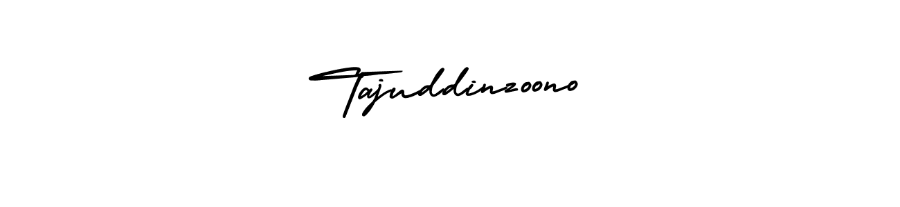 How to make Tajuddinzoono name signature. Use AmerikaSignatureDemo-Regular style for creating short signs online. This is the latest handwritten sign. Tajuddinzoono signature style 3 images and pictures png