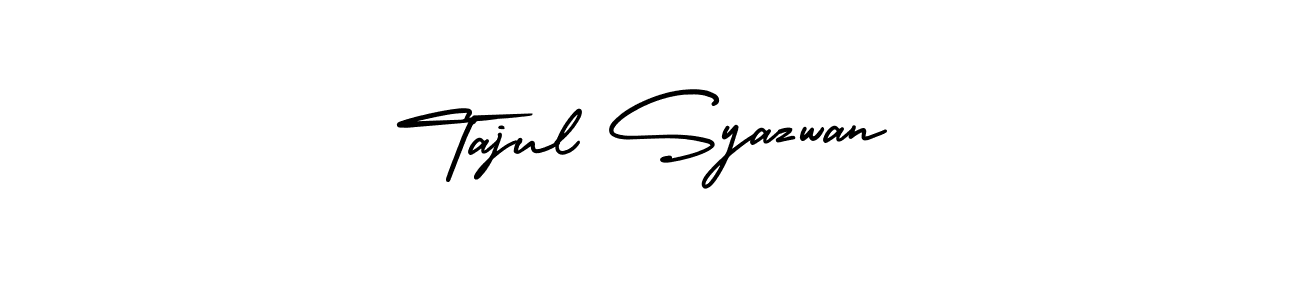 How to make Tajul Syazwan name signature. Use AmerikaSignatureDemo-Regular style for creating short signs online. This is the latest handwritten sign. Tajul Syazwan signature style 3 images and pictures png