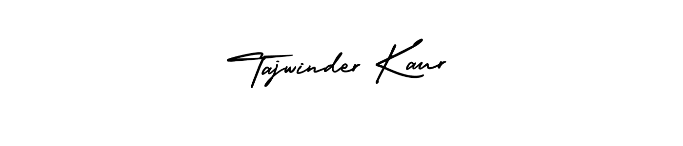 How to make Tajwinder Kaur name signature. Use AmerikaSignatureDemo-Regular style for creating short signs online. This is the latest handwritten sign. Tajwinder Kaur signature style 3 images and pictures png