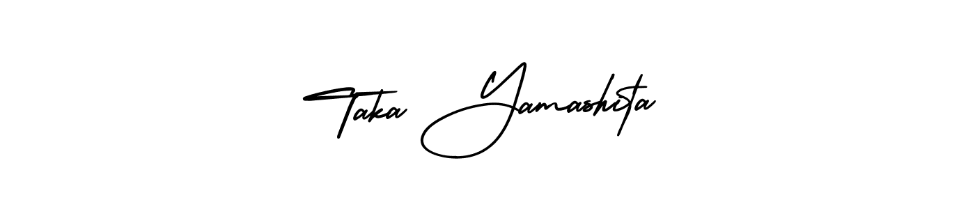 This is the best signature style for the Taka Yamashita name. Also you like these signature font (AmerikaSignatureDemo-Regular). Mix name signature. Taka Yamashita signature style 3 images and pictures png