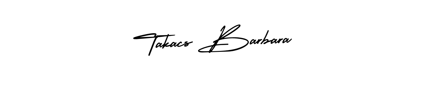 How to make Takacs Barbara signature? AmerikaSignatureDemo-Regular is a professional autograph style. Create handwritten signature for Takacs Barbara name. Takacs Barbara signature style 3 images and pictures png