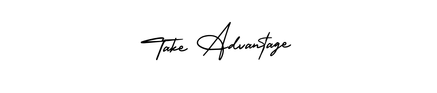 Take Advantage stylish signature style. Best Handwritten Sign (AmerikaSignatureDemo-Regular) for my name. Handwritten Signature Collection Ideas for my name Take Advantage. Take Advantage signature style 3 images and pictures png