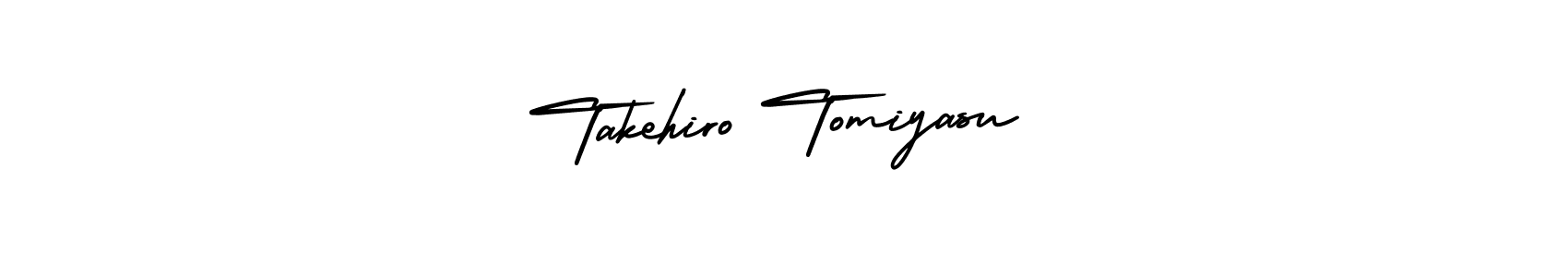 Design your own signature with our free online signature maker. With this signature software, you can create a handwritten (AmerikaSignatureDemo-Regular) signature for name Takehiro Tomiyasu. Takehiro Tomiyasu signature style 3 images and pictures png