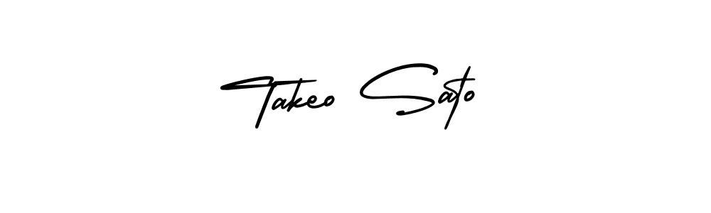 Create a beautiful signature design for name Takeo Sato. With this signature (AmerikaSignatureDemo-Regular) fonts, you can make a handwritten signature for free. Takeo Sato signature style 3 images and pictures png