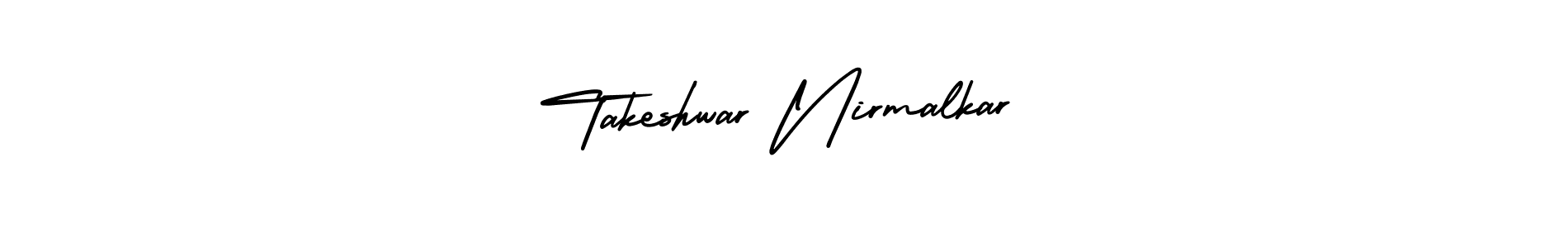 Similarly AmerikaSignatureDemo-Regular is the best handwritten signature design. Signature creator online .You can use it as an online autograph creator for name Takeshwar Nirmalkar. Takeshwar Nirmalkar signature style 3 images and pictures png