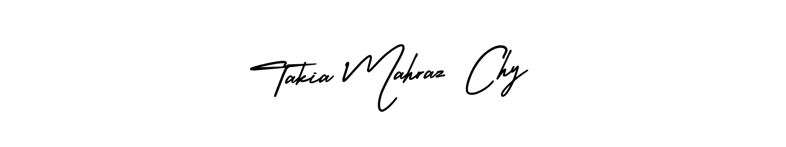 Create a beautiful signature design for name Takia Mahraz Chy. With this signature (AmerikaSignatureDemo-Regular) fonts, you can make a handwritten signature for free. Takia Mahraz Chy signature style 3 images and pictures png