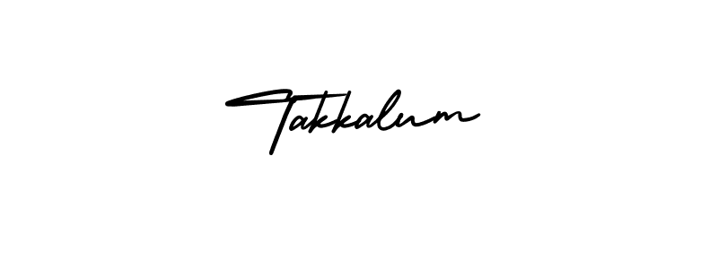 Design your own signature with our free online signature maker. With this signature software, you can create a handwritten (AmerikaSignatureDemo-Regular) signature for name Takkalum. Takkalum signature style 3 images and pictures png
