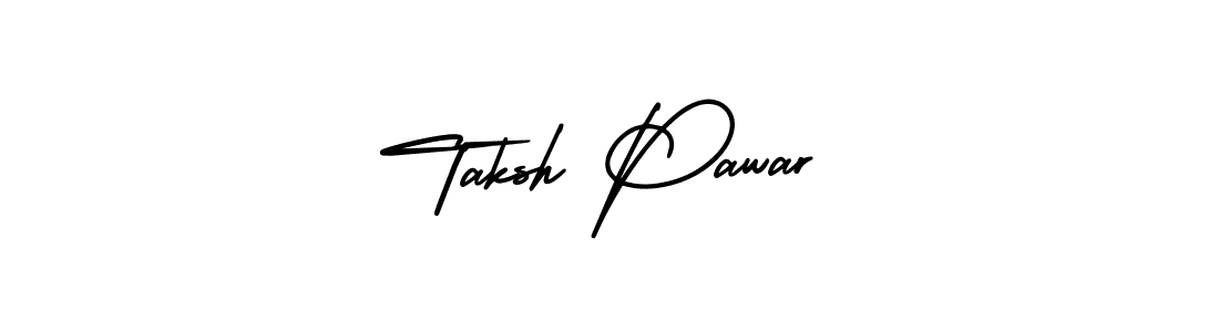 You should practise on your own different ways (AmerikaSignatureDemo-Regular) to write your name (Taksh Pawar) in signature. don't let someone else do it for you. Taksh Pawar signature style 3 images and pictures png