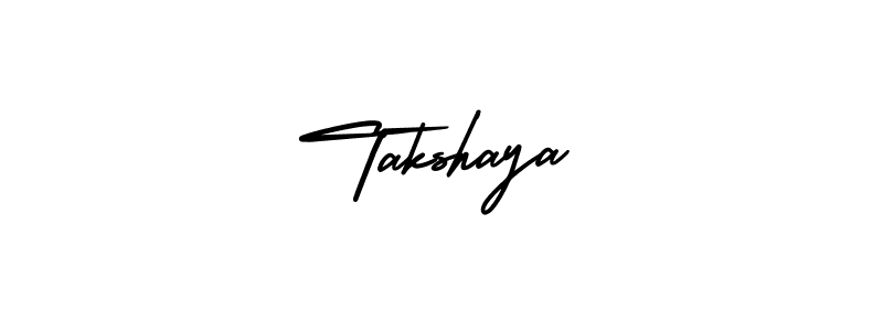 You should practise on your own different ways (AmerikaSignatureDemo-Regular) to write your name (Takshaya) in signature. don't let someone else do it for you. Takshaya signature style 3 images and pictures png