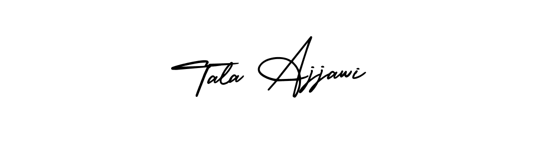 AmerikaSignatureDemo-Regular is a professional signature style that is perfect for those who want to add a touch of class to their signature. It is also a great choice for those who want to make their signature more unique. Get Tala Ajjawi name to fancy signature for free. Tala Ajjawi signature style 3 images and pictures png